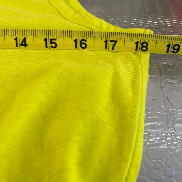 J. Crew sz M sz L Yellow Crew Neck Tie Back Sleeveless T-shirt - Picture 6 of 11